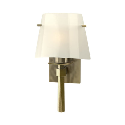 Beacon Hall Half Cone Glass in Modern Brass/Ivory Art Glass.