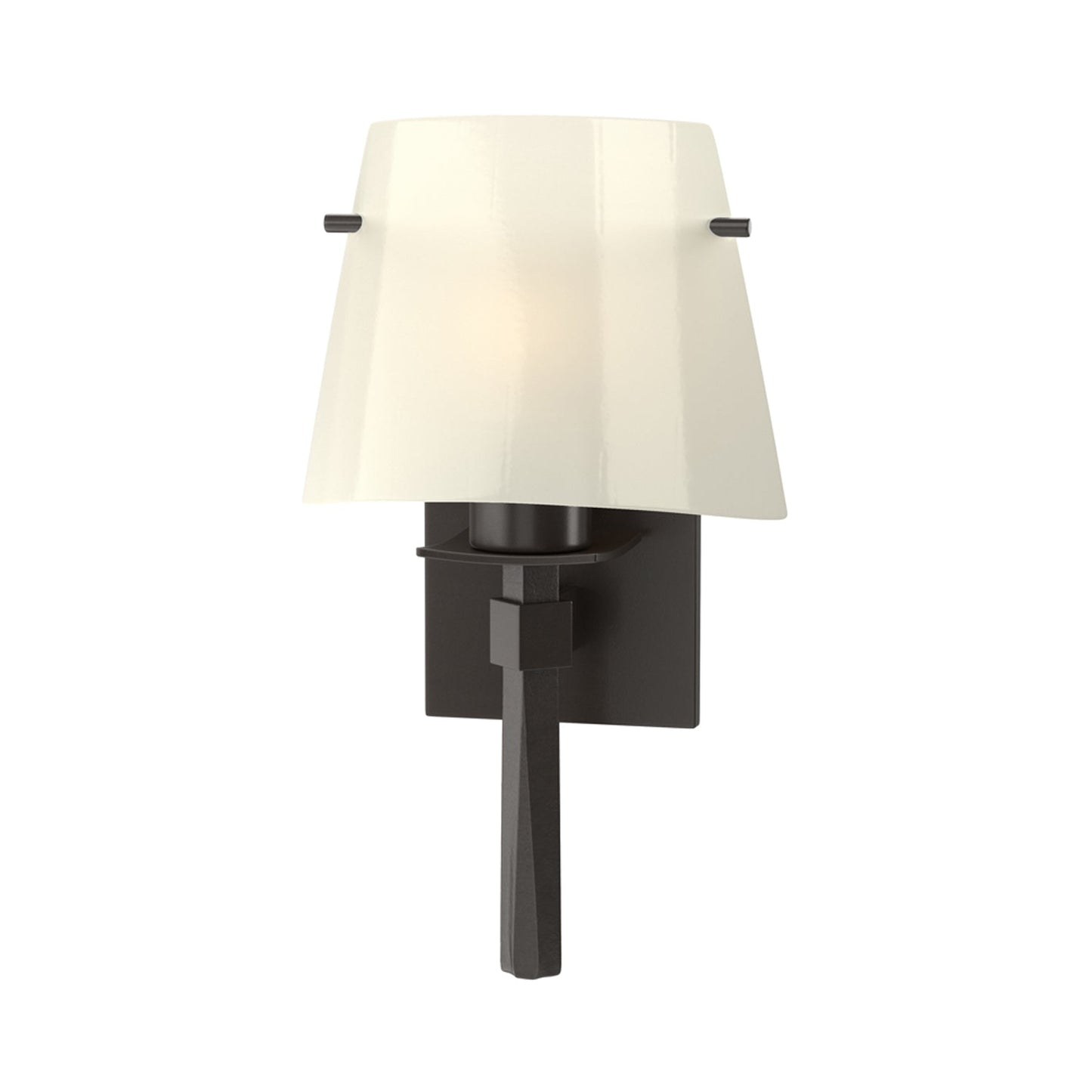 Beacon Hall Half Cone Glass in Oil Rubbed Bronze/Ivory Art Glass.