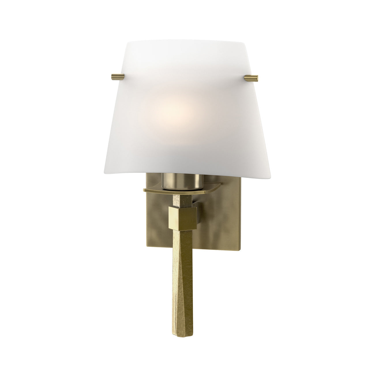 Beacon Hall Half Cone Glass in Modern Brass/Opal Glass.