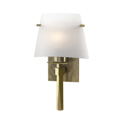 Beacon Hall Half Cone Glass in Modern Brass/Opal Glass.