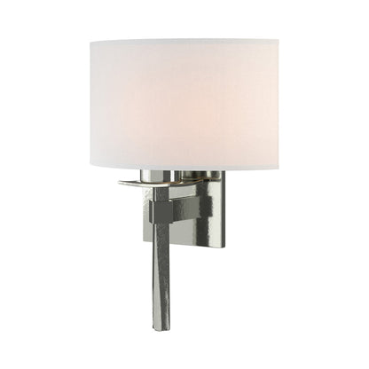 Beacon Hall Half Drum Shade Wall Light in Sterling/Natural Anna.