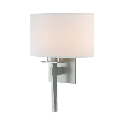 Beacon Hall Half Drum Shade Wall Light in Vintage Platinum/Natural Anna.