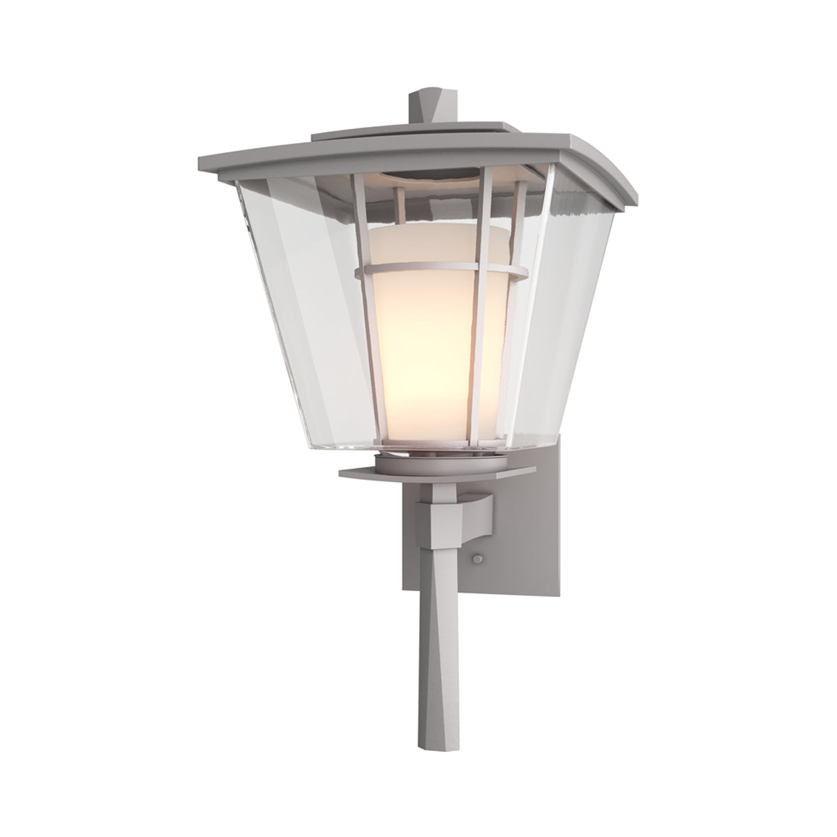 Beacon Hall Outdoor Wall Light in Coastal Burnished Steel (23.4-Inch).