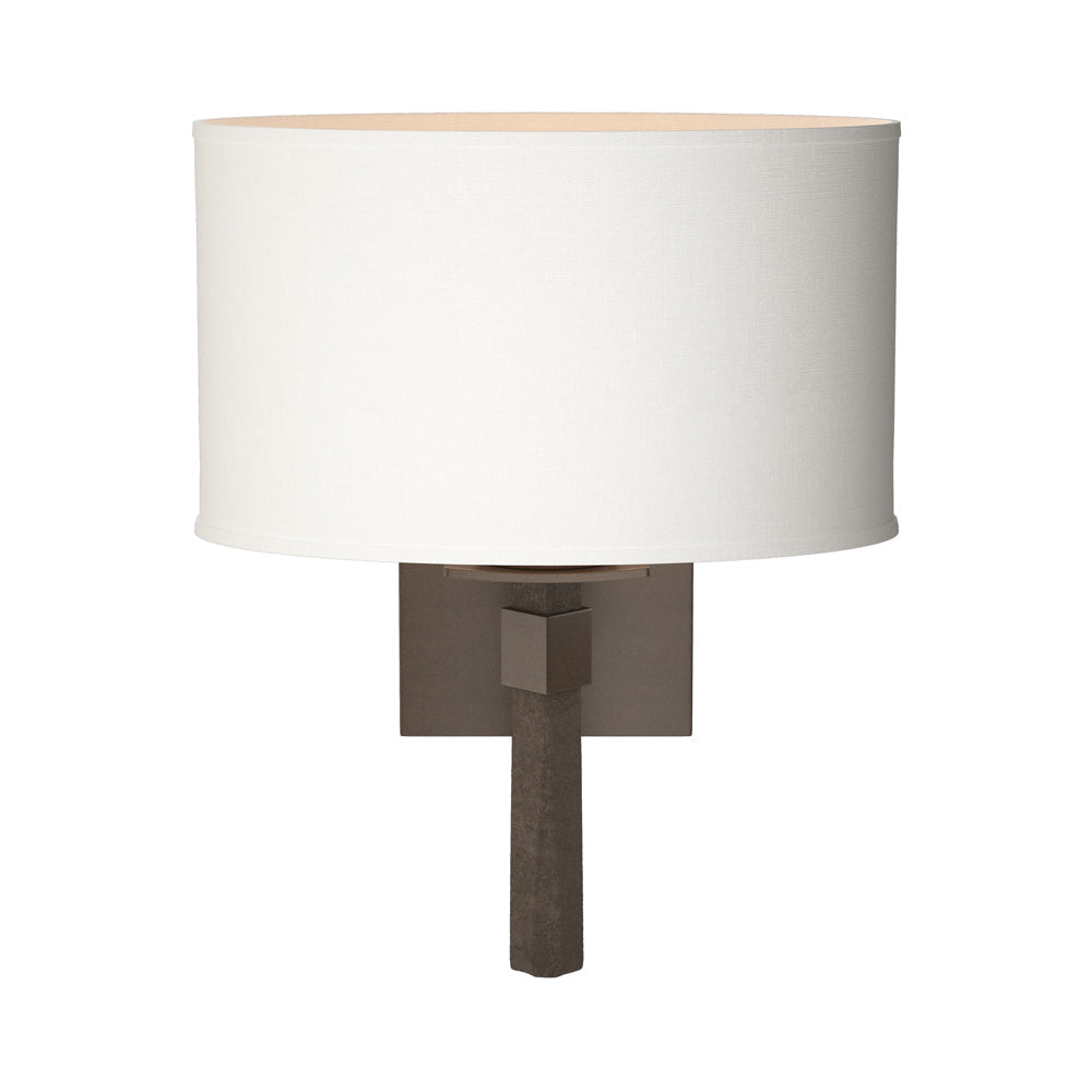 Beacon Hall Oval Drum Shade Wall Light in Bronze/Natural Anna.