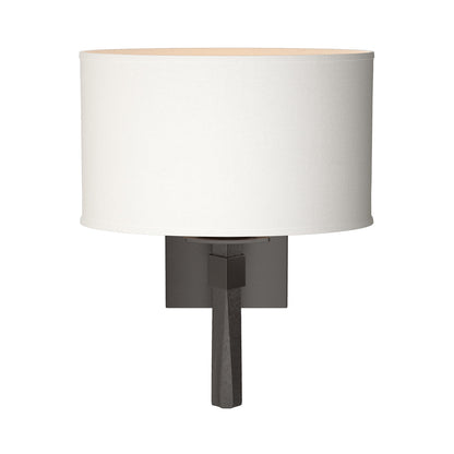 Beacon Hall Oval Drum Shade Wall Light in Oil Rubbed Bronze/Natural Anna.