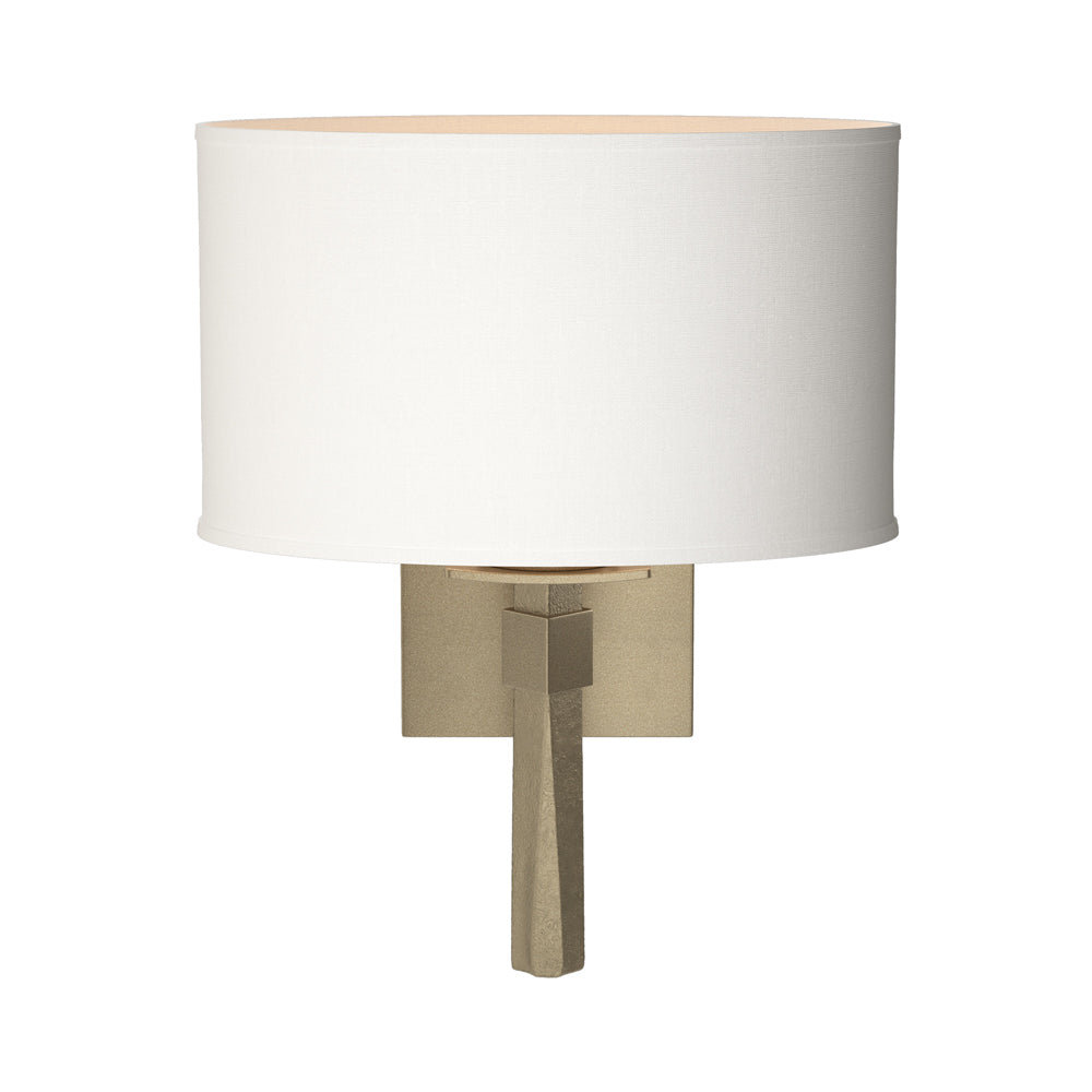 Beacon Hall Oval Drum Shade Wall Light in Soft Gold/Natural Anna.