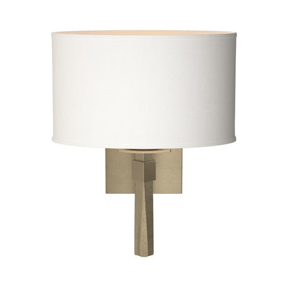Beacon Hall Oval Drum Shade Wall Light in Soft Gold/Natural Anna.
