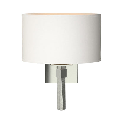 Beacon Hall Oval Drum Shade Wall Light in Sterling/Natural Anna.