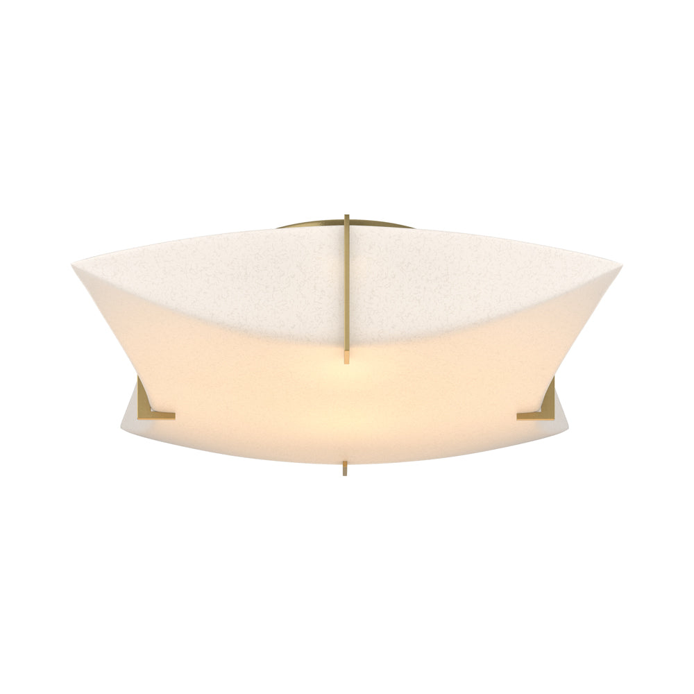 Bento Semi Flush Mount Ceiling Light in Modern Brass.