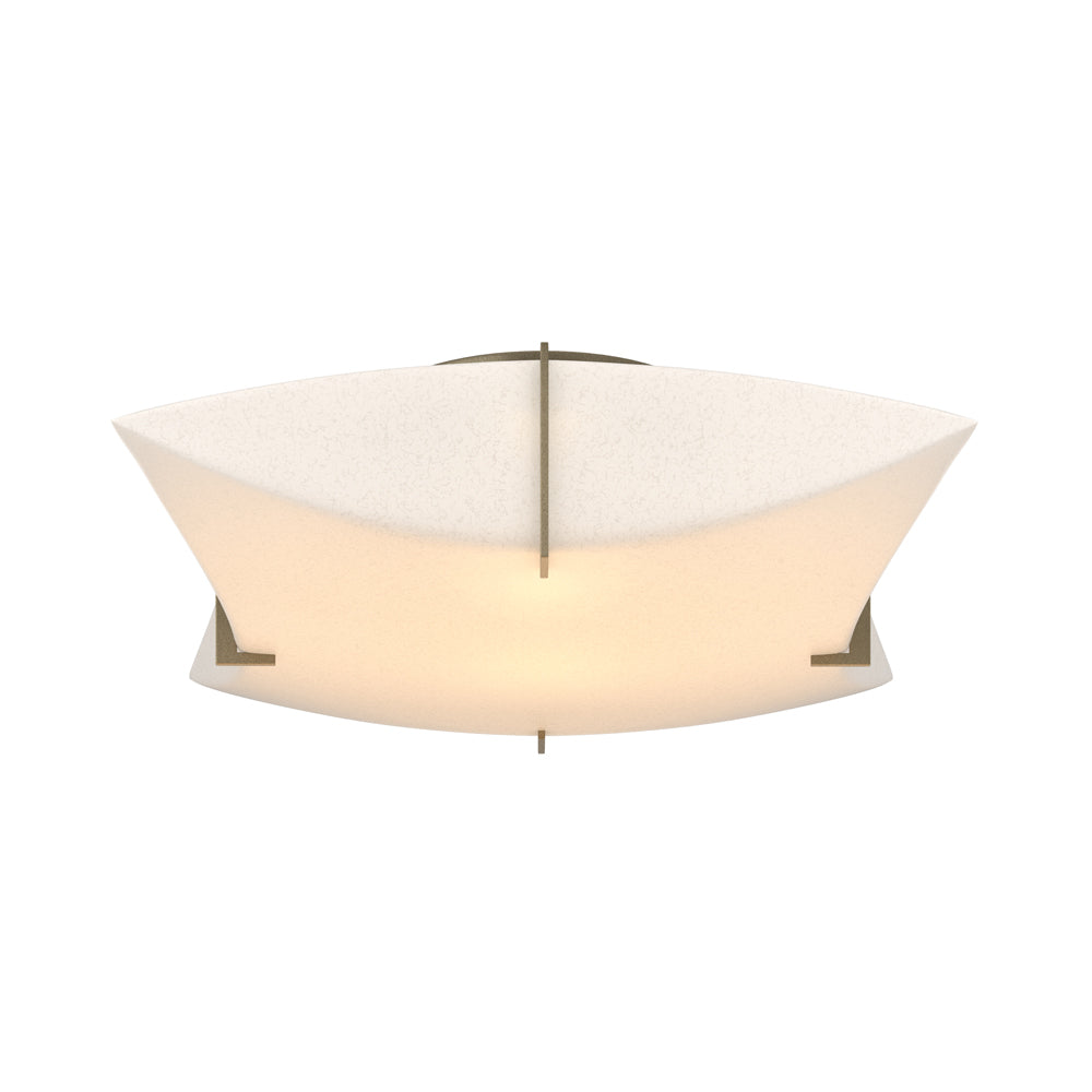 Bento Semi Flush Mount Ceiling Light in Soft Gold.