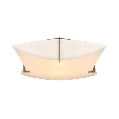 Bento Semi Flush Mount Ceiling Light in Soft Gold.
