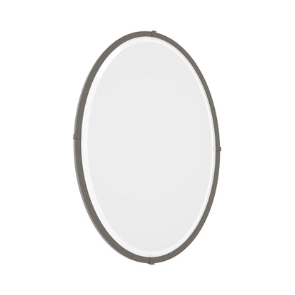 Beveled Oval Mirror in Dark Smoke.