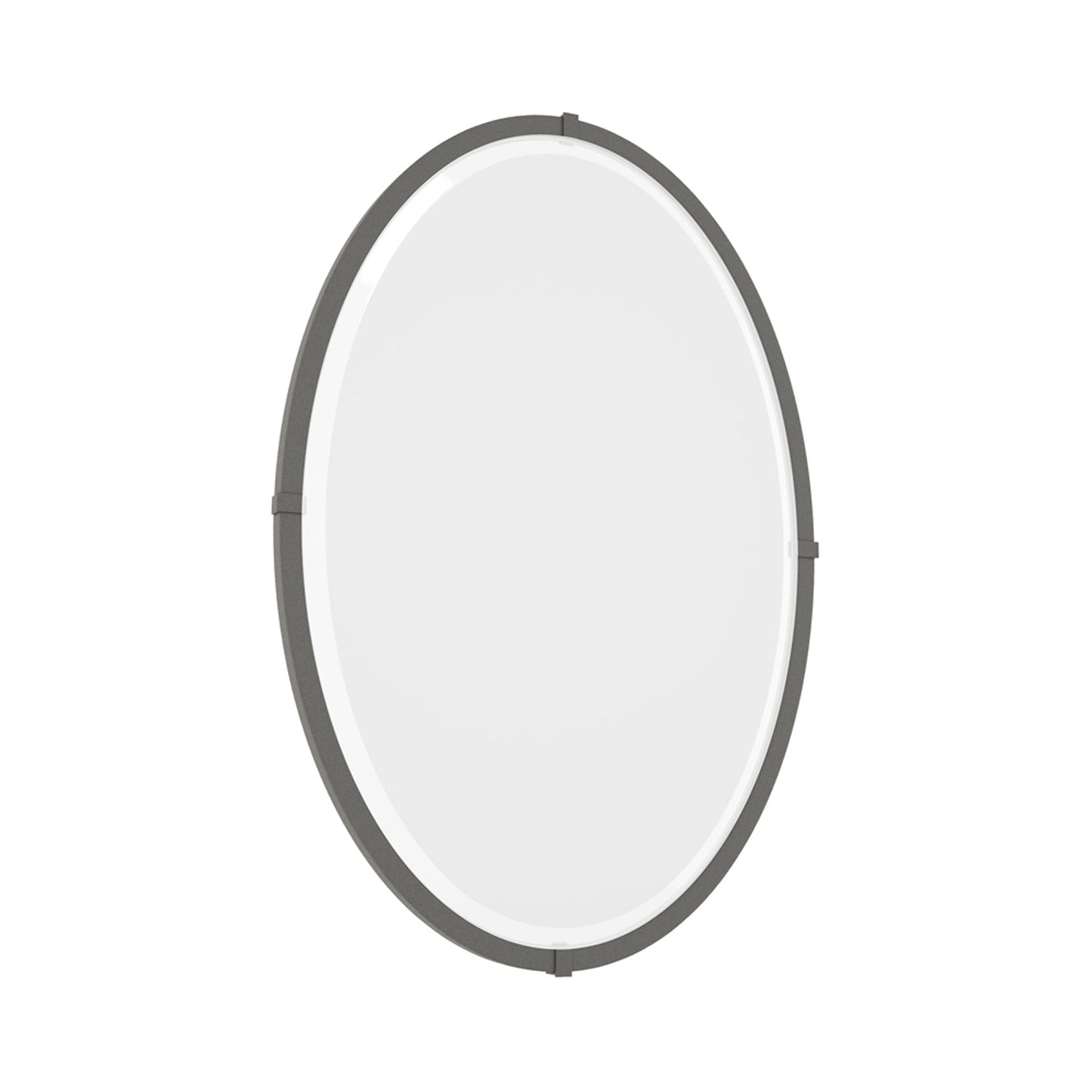 Beveled Oval Mirror in Natural Iron.