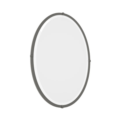Beveled Oval Mirror in Natural Iron.