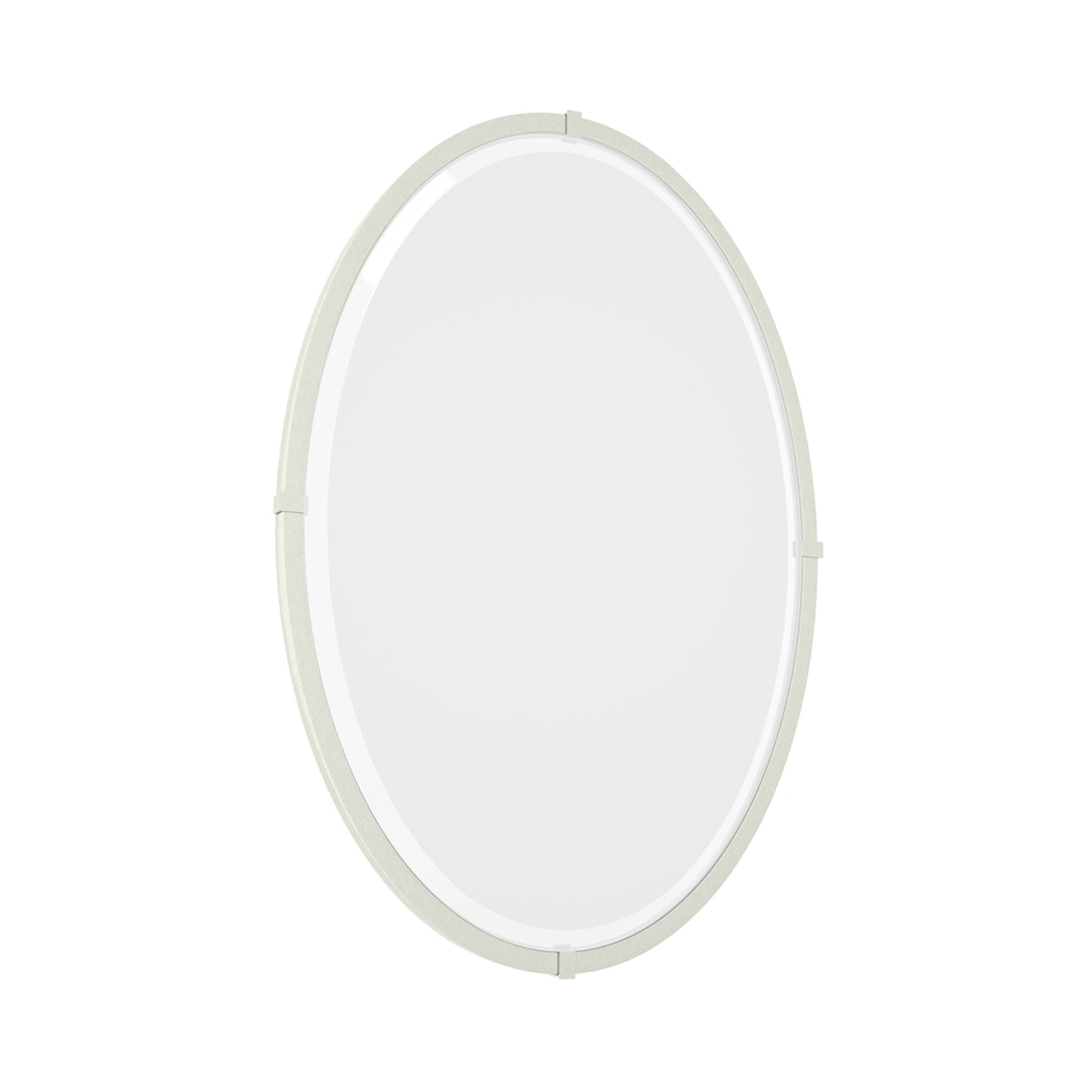 Beveled Oval Mirror in Sterling.