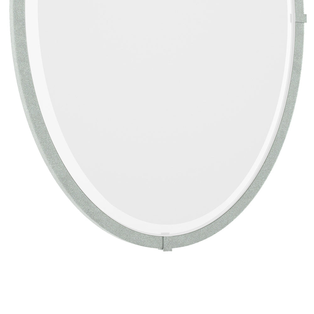 Beveled Oval Mirror in Detail.
