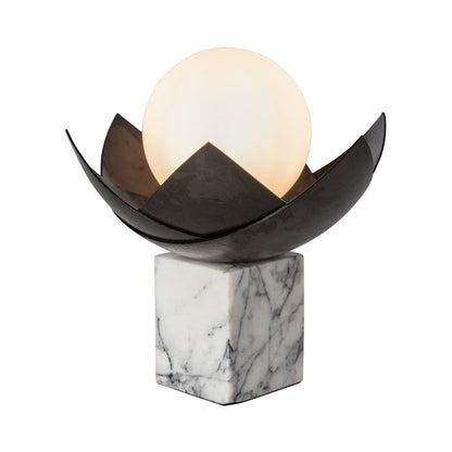 Blossom Mini Table Lamp in Dark Smoke/Lilac Marble.