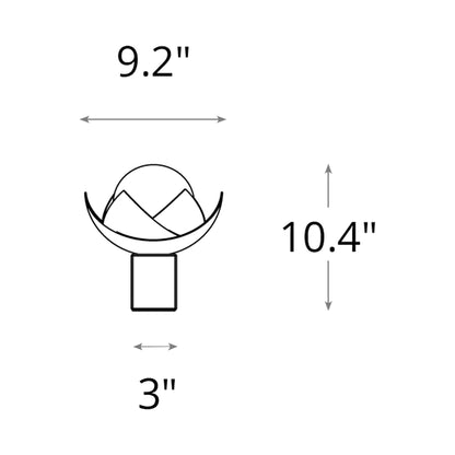 Blossom Mini Table Lamp - line drawing.