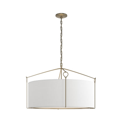 Bow Drum Pendant Light in Soft Gold/Natural Anna (Large).