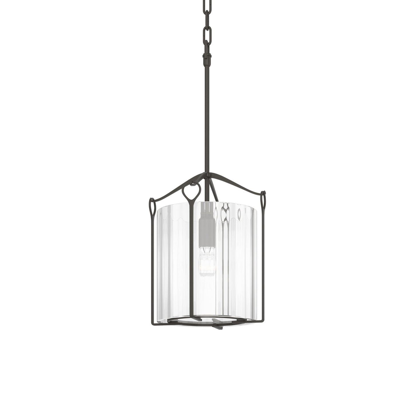 Bow Mini Pendant Light in Dark Smoke (Clear Glass).