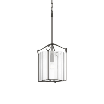 Bow Mini Pendant Light in Dark Smoke (Clear Glass).
