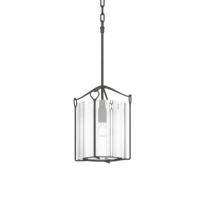 Bow Mini Pendant Light in Natural Iron (Clear Glass).