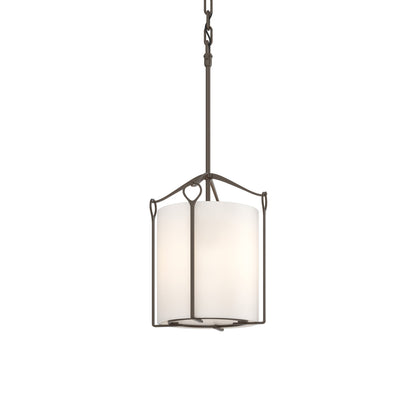 Bow Mini Pendant Light in Bronze (Opal Glass).