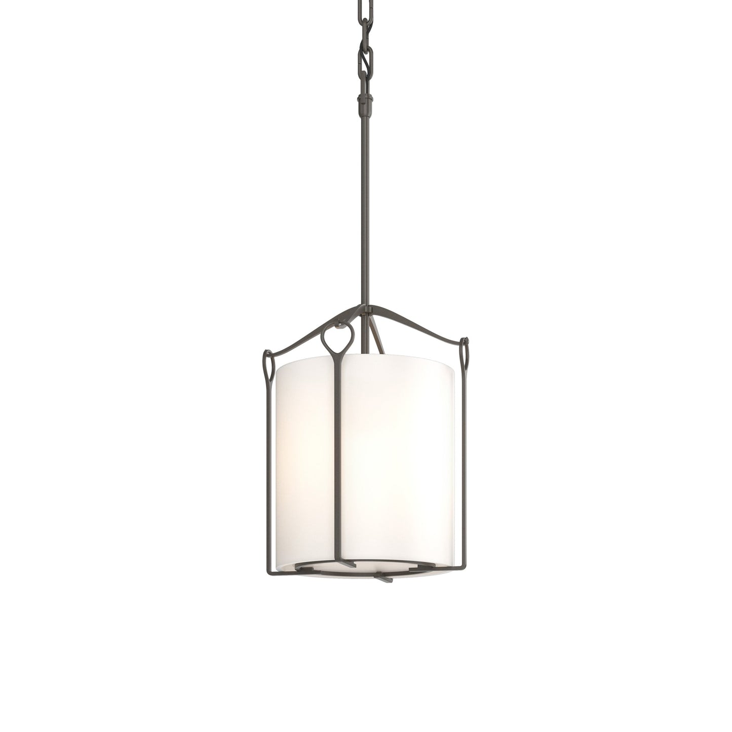 Bow Mini Pendant Light in Dark Smoke (Opal Glass).