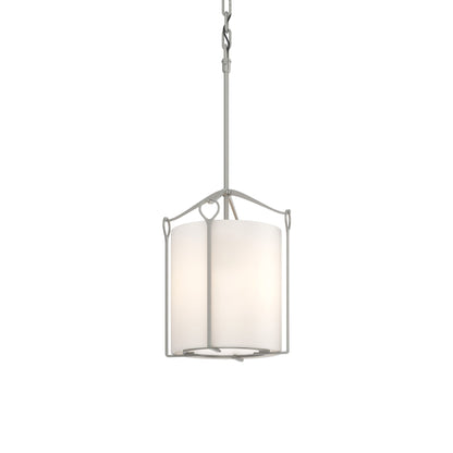 Bow Mini Pendant Light in Vintage Platinum (Opal Glass).