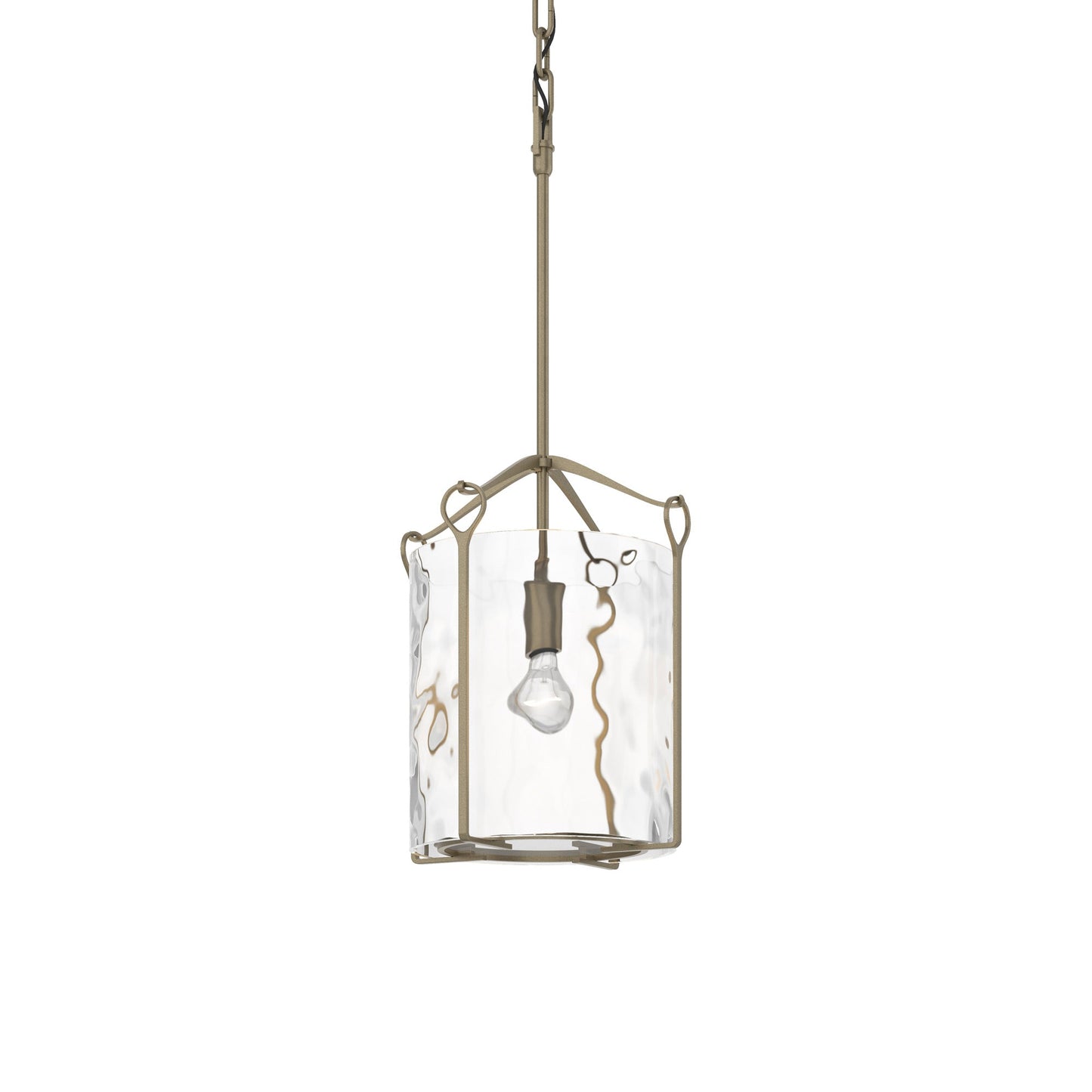 Bow Mini Pendant Light in Soft Gold (Water Glass).
