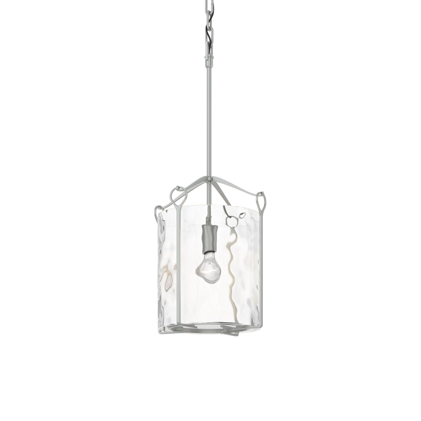 Bow Mini Pendant Light in Vintage Platinum (Water Glass).