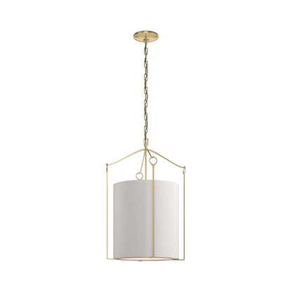 Bow Pendant Light in Modern Brass/Flax.