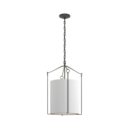 Bow Pendant Light in Natural Iron/Natural Anna.