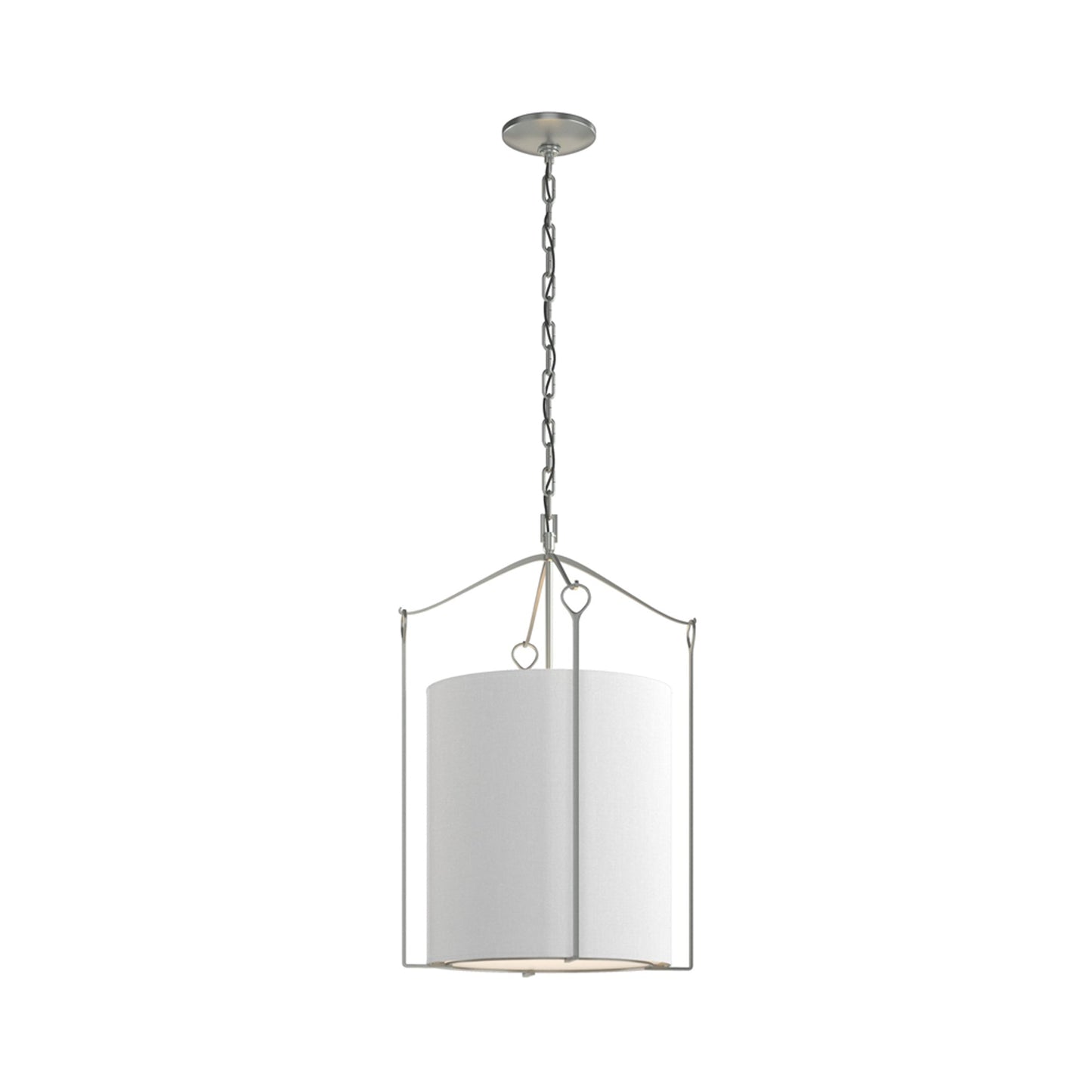 Bow Pendant Light in Vintage Platinum/Natural Anna.