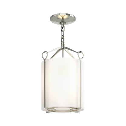 Bow Semi Flush Mount Ceiling Light in Sterling/Opal Glass.