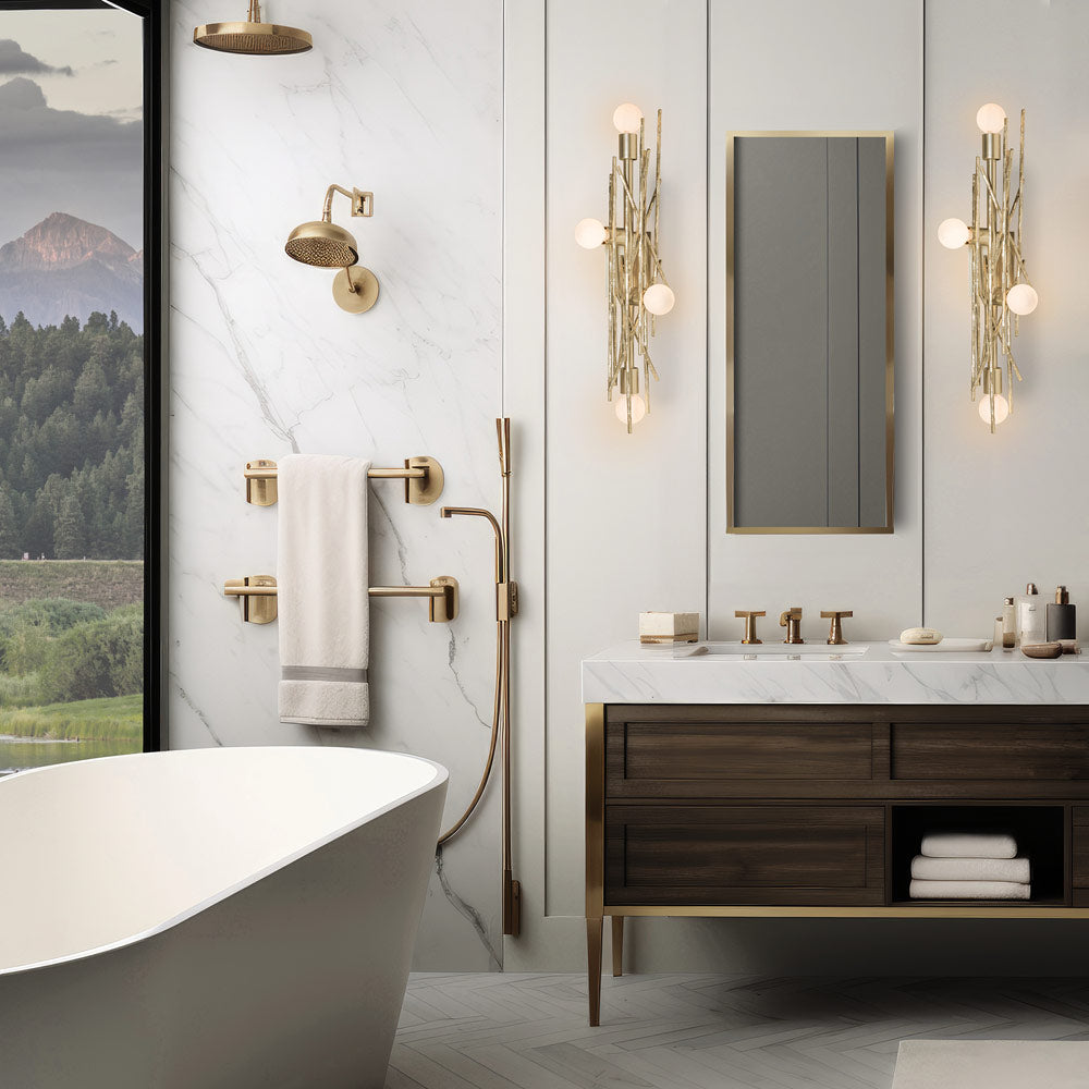 Brindille Ceiling / Wall Light in bathroom.