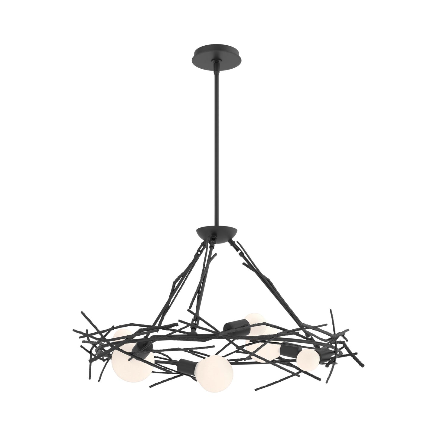Brindille Circular Pendant Light in Black.