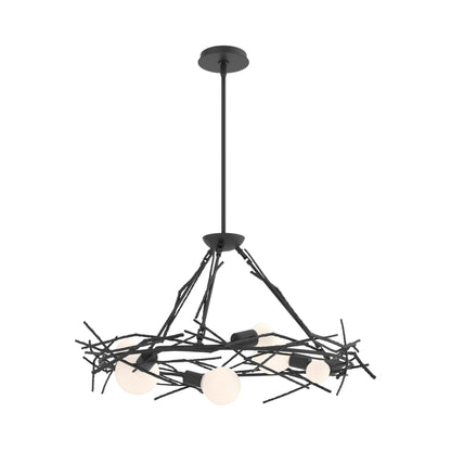 Brindille Circular Pendant Light in Black.