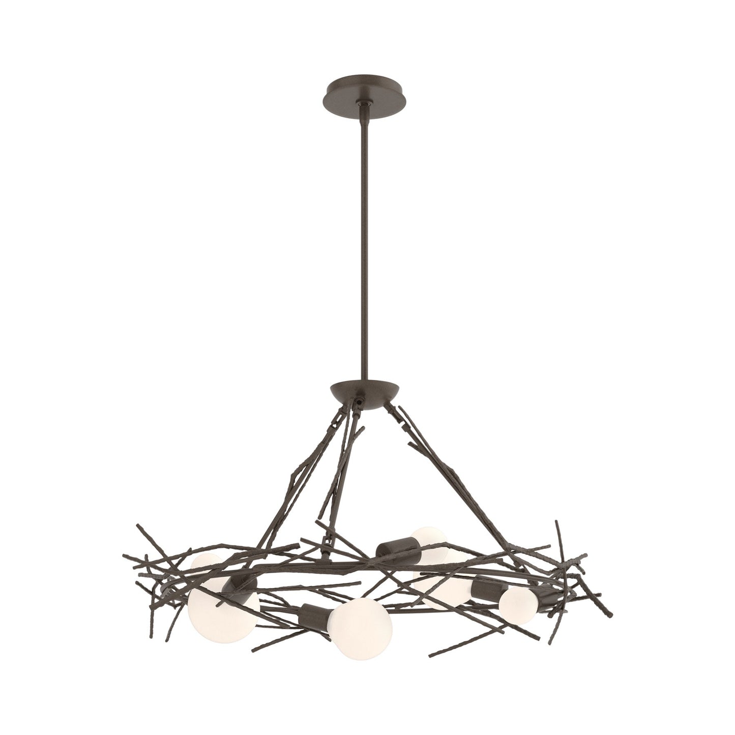 Brindille Circular Pendant Light in Bronze.