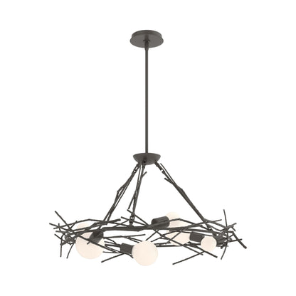 Brindille Circular Pendant Light in Dark Smoke.