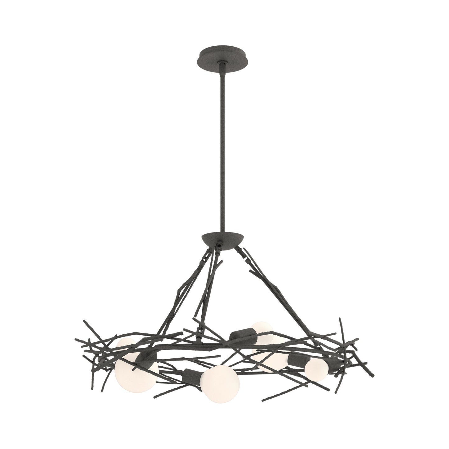 Brindille Circular Pendant Light in Natural Iron.