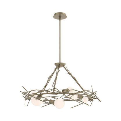 Brindille Circular Pendant Light in Soft Gold.