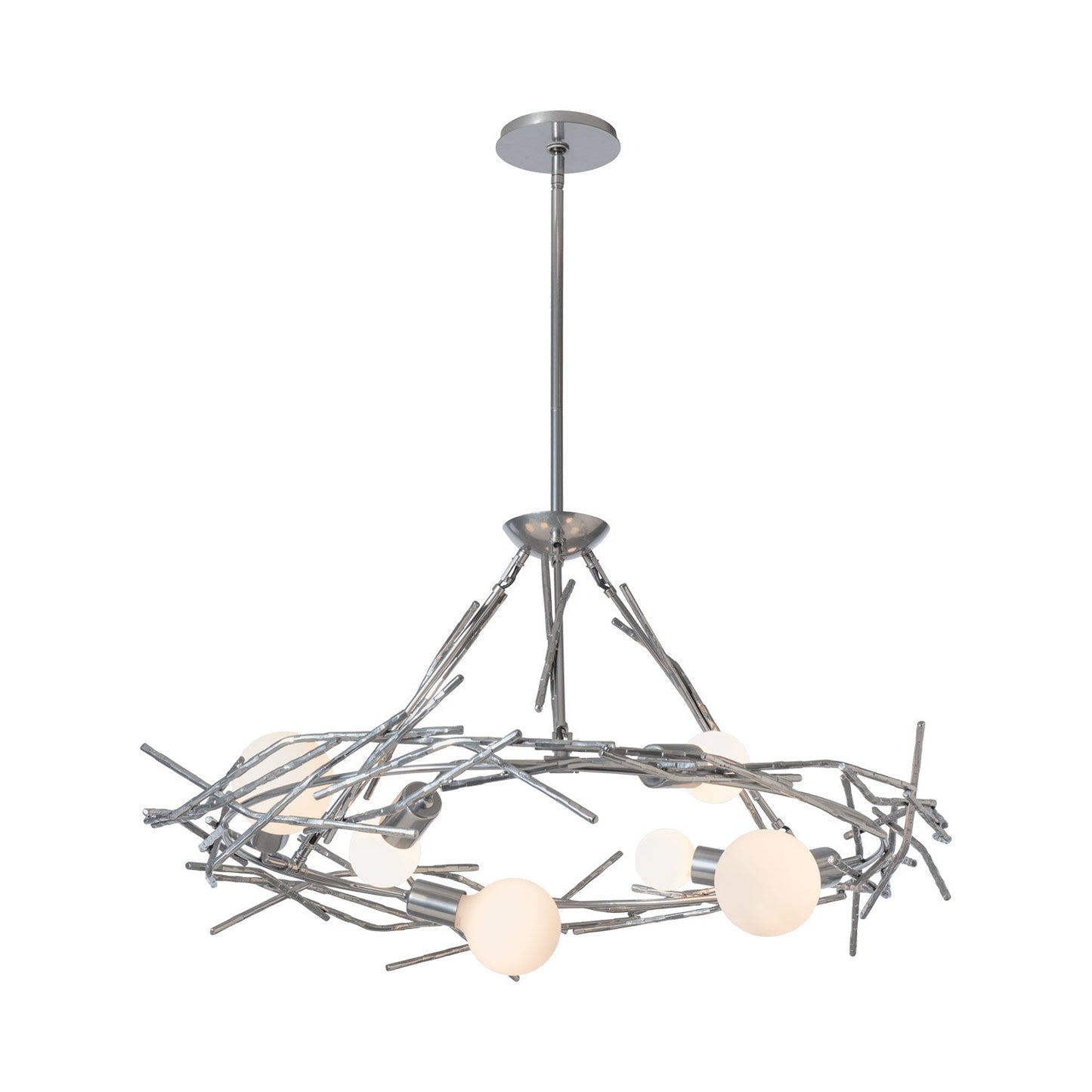 Brindille Circular Pendant Light in Sterling.