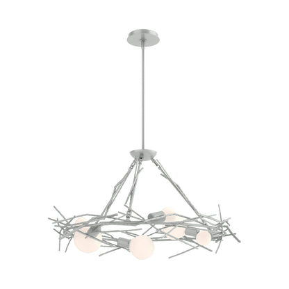 Brindille Circular Pendant Light in Vintage Platinum.