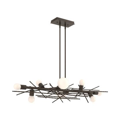 Brindille Linear Pendant Light in Bronze.