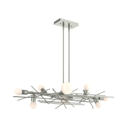 Brindille Linear Pendant Light in Sterling.