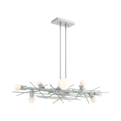 Brindille Linear Pendant Light in Vintage Platinum.