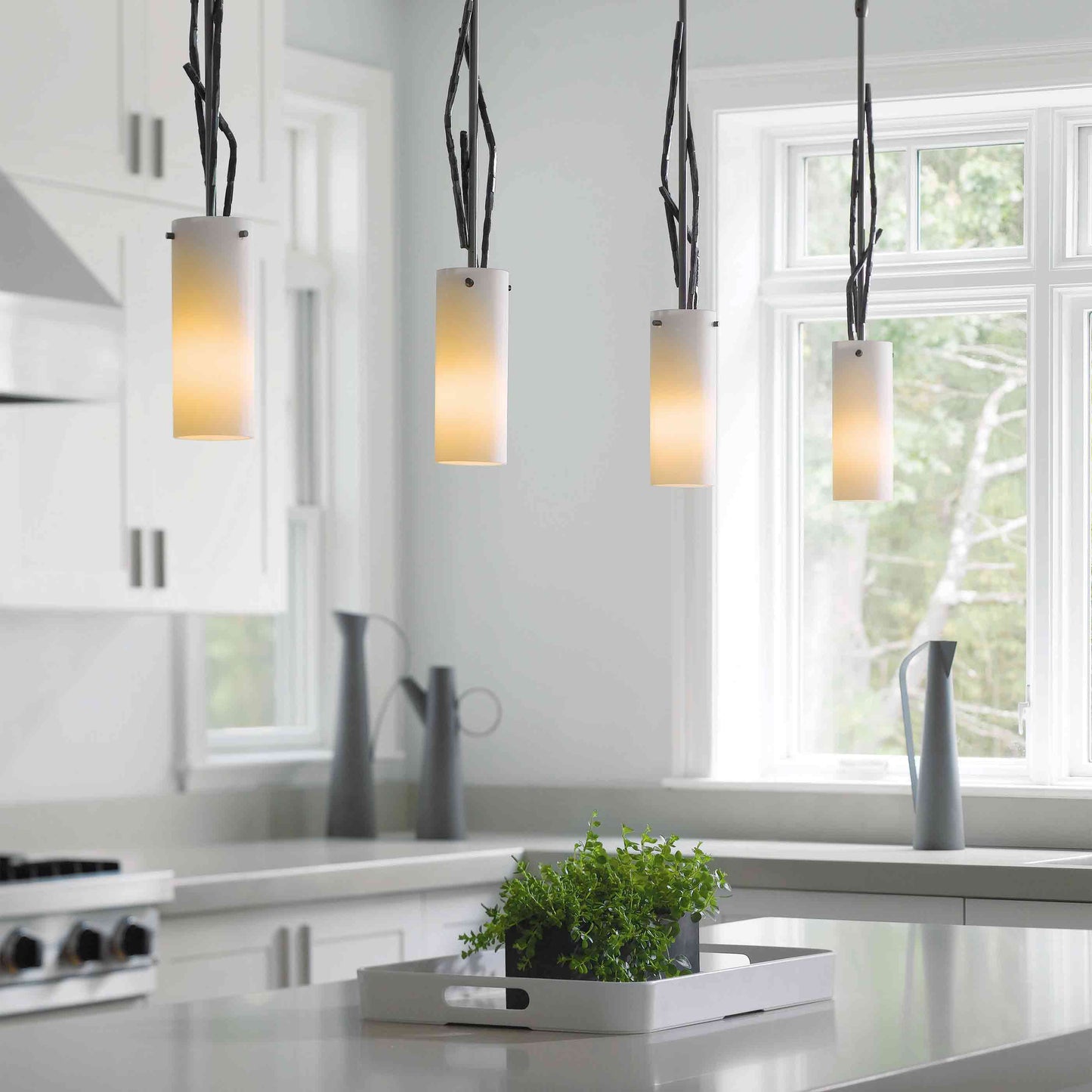 Brindille Low Voltage Mini Pendant Light in dining room.