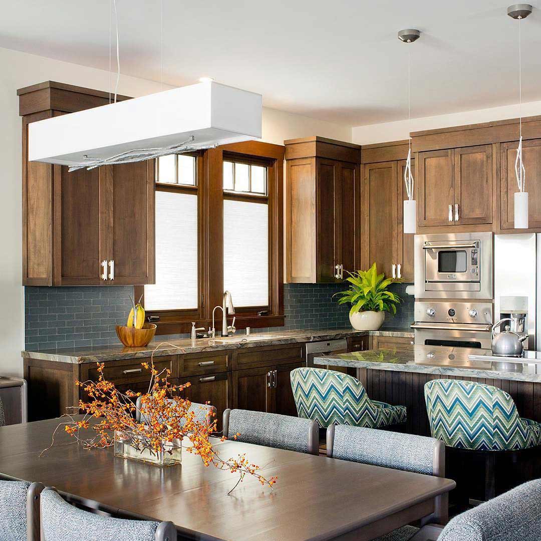 Brindille Low Voltage Mini Pendant Light in dining room.