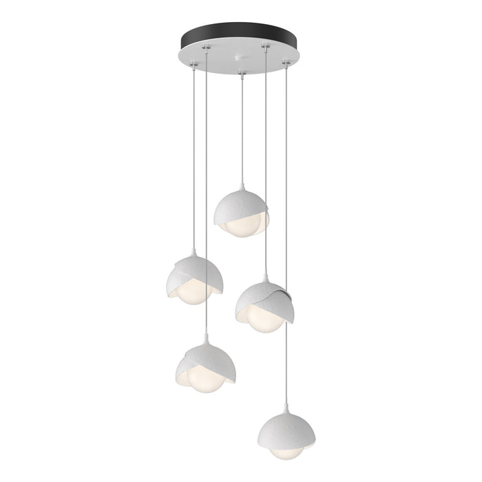 Brooklyn 02 Double Shade Pendant Light in White (Standard).